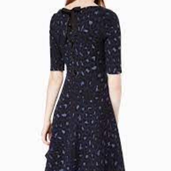 KATE SPADE Leopard Print Lace-up Ponte Dress - Picture 4 of 5